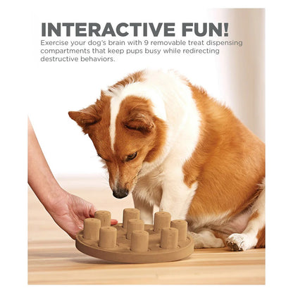 Dog “Smart”- Composite Interactive Treat Puzzle Toy (Brown)