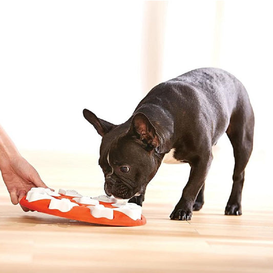 Dog Smart Interactive Treat Puzzle Dog Toy (Orange)