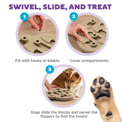 “Hide ‘N Slide” - Interactive Treat Puzzle Toy