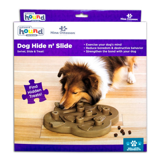 “Hide ‘N Slide” - Interactive Treat Puzzle Toy